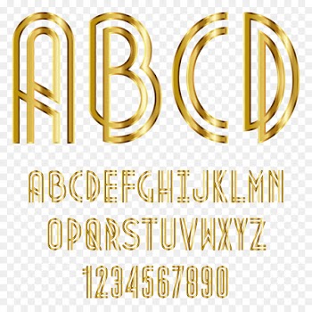 Letter English alphabet - Vector metal letters 