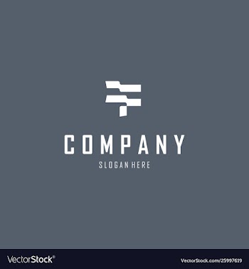 Letter f and flag creative business logo vector image