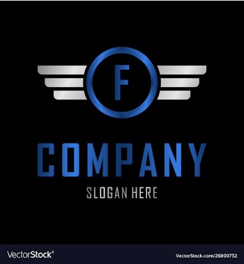 Letter f automotive creative business logo vector image