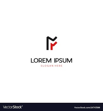 Letter f creative business logo design vector image