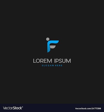 Letter f human people creative business logo vector image