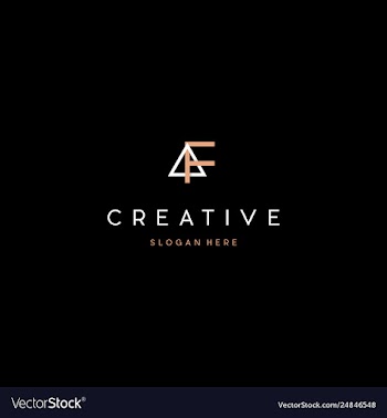 Letter f line business creative logo design vector image
