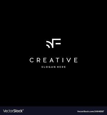 Letter f line business creative logo design vector image