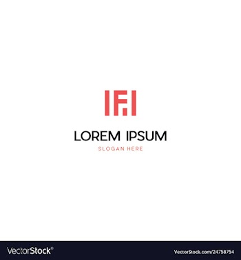 Letter f line creative business logo design vector image