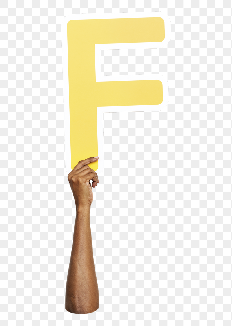 Letter F png hand holding | Free PNG - rawpixel
