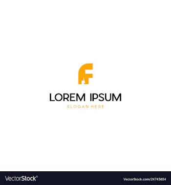 Letter f power lightning bolt creative logo design vector image