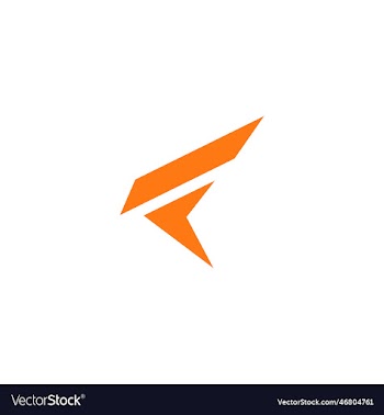 letter f wing flag logo icon design template