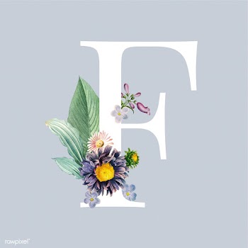 Letter F with blossoms | Free stock vector - 545021