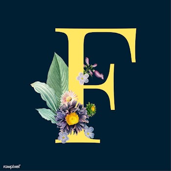 Letter F with blossoms | Free stock vector - 545023