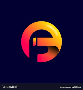 letter fi logo with gradient color