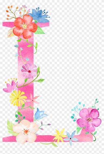 Letter Floral Design Cushion Alphabet - Floral Designed Letter L