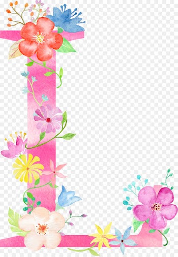 Letter Floral design Cushion Alphabet - Flowers letter L 