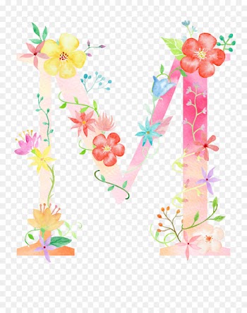 Letter Flower M Poster - Flowers letter M 
