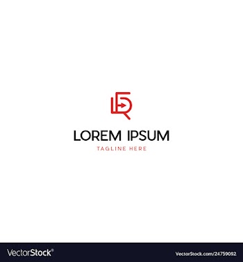 Letter fr creative business logo design vector image