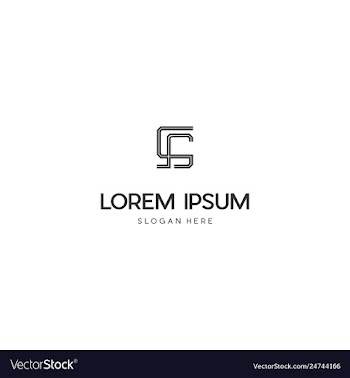 Letter fs line creative business logo design vector image