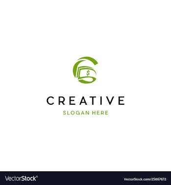 Letter g cash creative logo design vector image