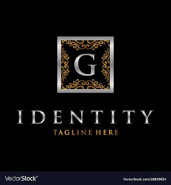Letter g frame luxury creative business logo vector image