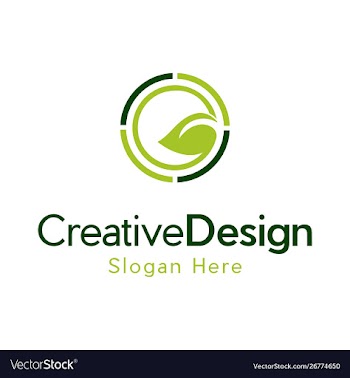 Letter g leaf center creative business logo vector image