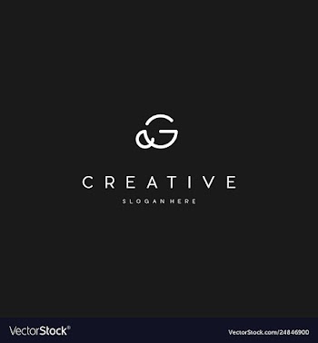Letter g line creative business logo design vector image