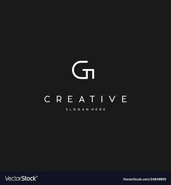 Letter g line creative business logo design vector image