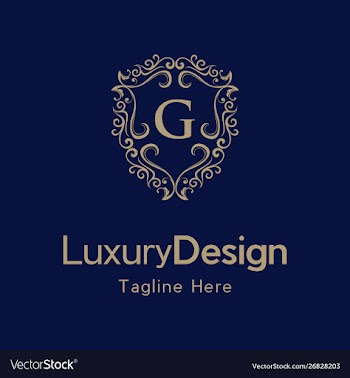 Letter g luxury shield frame creative business log vector image