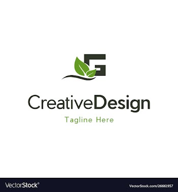 Letter g naturally creative business logo vector image