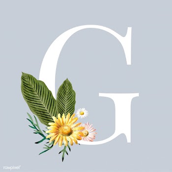 Letter G with blossoms | Free stock vector - 544934