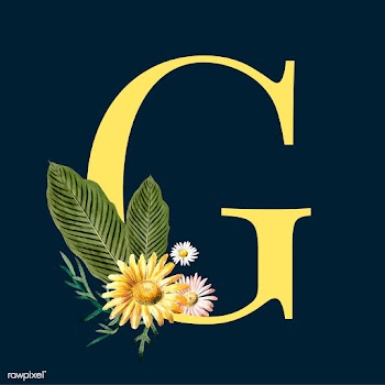 Letter G with blossoms | Free stock vector - 544957
