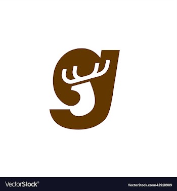 letter g with deer head icon logo