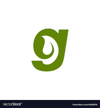 letter g with leaf icon logo