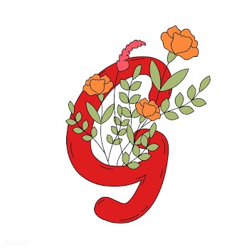 Letter G with leaves and flowers vector | Free stock vector - 487620