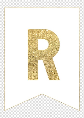 Letter Gold Alphabet Printing Banner, others transparent background PNG clipart