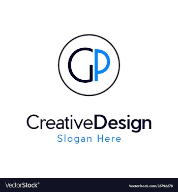Letter gp creative business logo design vector image