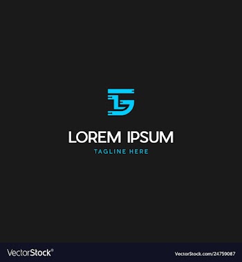 Letter gt media tech creative business logo vector image