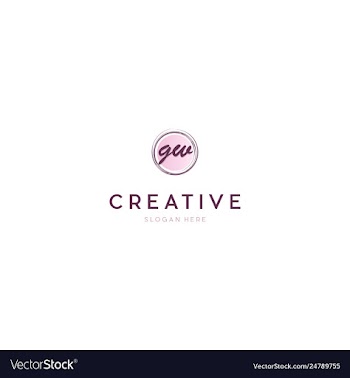 Letter gw creative business logo design vector image