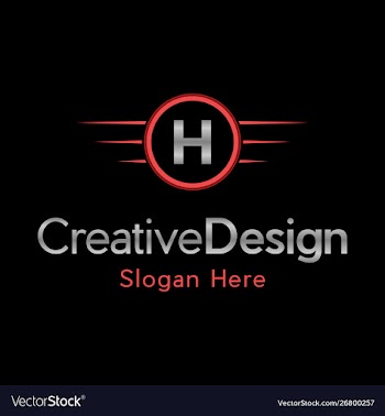 Letter h automotive creative business logo vector image