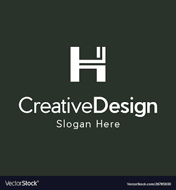 Letter h creative business logo design vector image