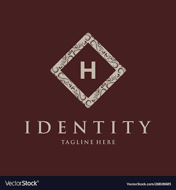 Letter h frame luxury creative business logo vector image