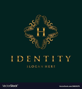 Letter h frame luxury creative business logo vector image
