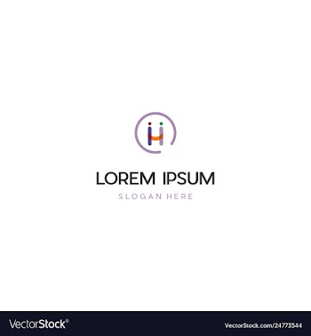 Letter h human people colorful creative logo vector image