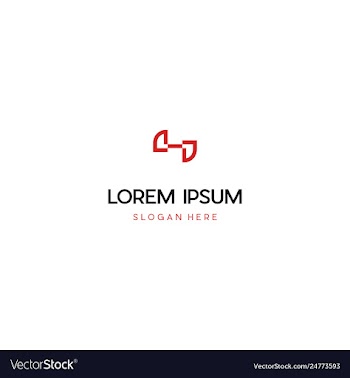 Letter h line creative business logo design vector image