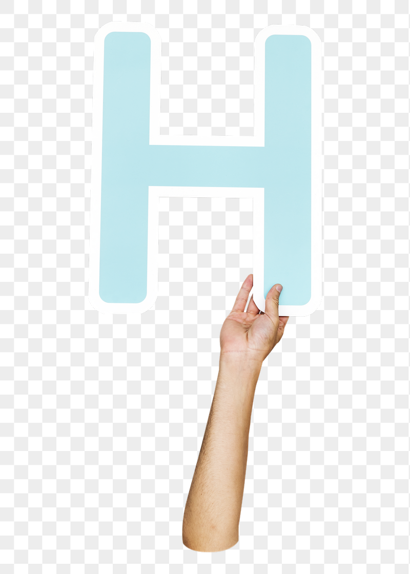 Letter H png hand holding | Free PNG - rawpixel