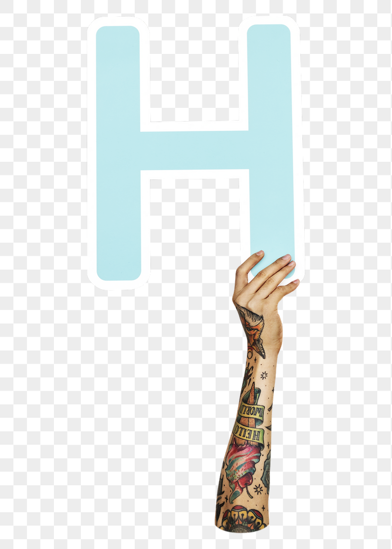 Letter H png hand holding | Free PNG - rawpixel