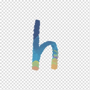 Letter H Watercolor painting, Blue watercolor letters H transparent background PNG clipart