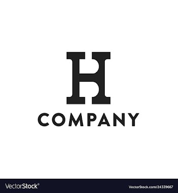 Letter hb initial logo design vector image