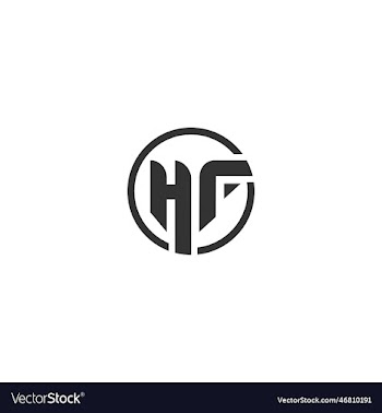letter hf logo design linked template