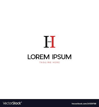 Letter hi creative business logo design vector image