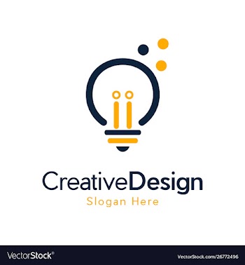 Letter i bulb idea creative business logo vector image