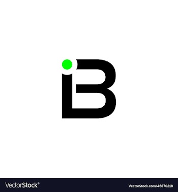 letter ib logo design template