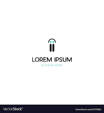 Letter ii human people creative business logo vector image
